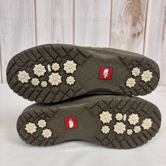 The North Face Nuptse Purna Waterproof Mid-Calf Faux Fur Boots Ivory Size 8.5 - Picture 12 of 16